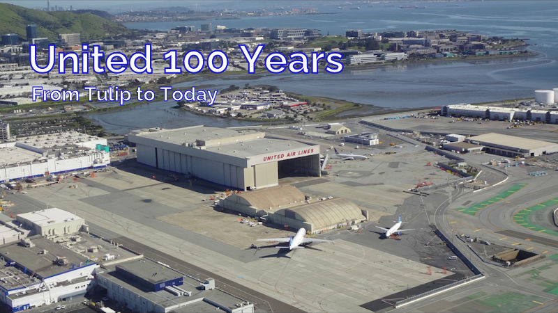 United Airlines 100-Year Anniversary SFO San Francisco Maintenance Hanger