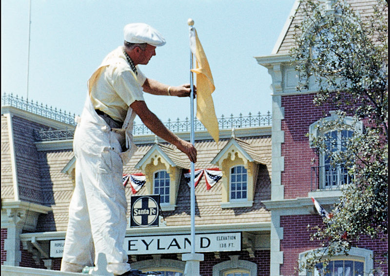 Disneyland Handcrafted Review Yellow Flag Installed