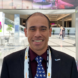 A Photo of David Aughinbaugh II inside of the Las Vegas Convention Center West Hall