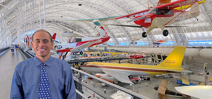 David Aughinbaugh II with the Boeing 367-80 Boeing 707